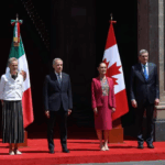 Recibe Sheinbaum en Palacio Nacional a Mark Carney, primer ministro de Canadá