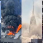 Incendio en rascacielos de Manhattan durante desfile de San Patricio