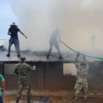 Personal de la Marina sofoca incendio en centro de rehabilitación en Isla Cedros