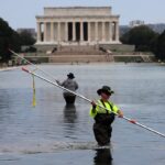 Trump culpa a vándalos del fracaso en la renovación del estanque del Monumento a Lincoln