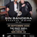 Sin Bandera anuncia concierto en San Diego para septiembre